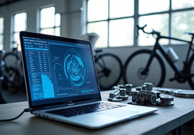 Secure bicycle workshop with modern digital tools