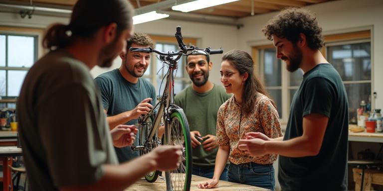 Group of students in a workshop